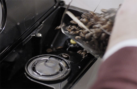 Naplňte n&aacute;sypku na k&aacute;vov&aacute; zrna