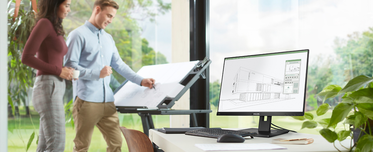 Lid&eacute; si už&iacute;vaj&iacute; pracovi&scaron;tě s ekologick&yacute;mi monitory Philips s n&iacute;zk&yacute;m dopadem na životn&iacute; prostřed&iacute;.