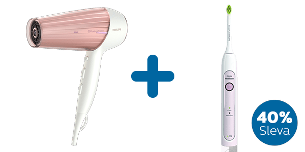 Vysou&scaron;eč vlasů a sonick&yacute; elektrick&yacute; zubn&iacute; kart&aacute;ček