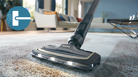 Bezdr&aacute;tov&yacute; vysavač Philips AquaTrio řady 9000 na vys&aacute;v&aacute;n&iacute; a&nbsp;vyt&iacute;r&aacute;n&iacute; ukl&iacute;z&iacute; koberce i&nbsp;předložky