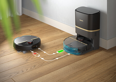 Čist&iacute; až po dobu 180&nbsp;minut na jedno nabit&iacute; baterie