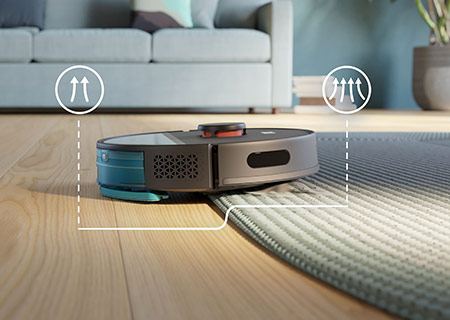 Vibruj&iacute;c&iacute; mop jemně a&nbsp;efektivně odstraňuje stopy, XV7100