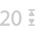 Ikona 20&nbsp;uzamykateln&yacute;ch nastaven&iacute; d&eacute;lky