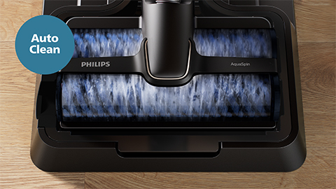 Hygienick&yacute; syst&eacute;m automatick&eacute;ho či&scaron;těn&iacute; bezdr&aacute;tov&eacute;ho vysavače Philips AquaTrio řady 9000 na vys&aacute;v&aacute;n&iacute; a&nbsp;vyt&iacute;r&aacute;n&iacute;