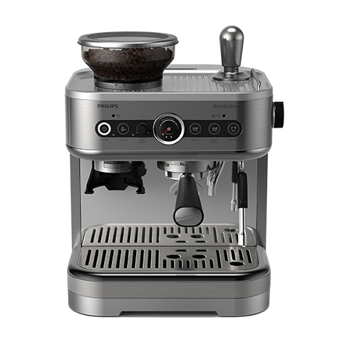 Jednoduch&aacute; n&aacute;doba na k&aacute;vov&aacute; zrna pro k&aacute;vovar Philips Barista Brew, stř&iacute;brn&aacute;